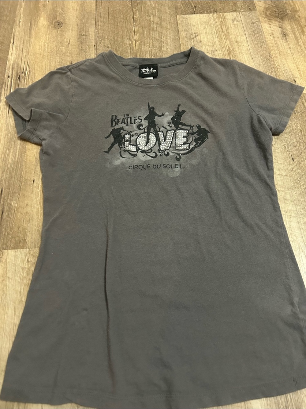 The Beatles Gray Crewneck Graphic T-Shirt